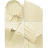 image:imagesiliteelon Womens Stain Shield Dress Shirts Wrinkle Free Long Sleeve Shirts Solid Work Business Button Down ShirtsCream Yellow