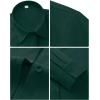 image:imagesiliteelon Womens Stain Shield Dress Shirts Wrinkle Free Long Sleeve Shirts Solid Work Business Button Down ShirtsDark Green