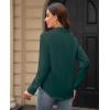 image:imagesiliteelon Womens Stain Shield Dress Shirts Wrinkle Free Long Sleeve Shirts Solid Work Business Button Down ShirtsDark Green