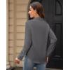 image:imagesiliteelon Womens Stain Shield Dress Shirts Wrinkle Free Long Sleeve Shirts Solid Work Business Button Down ShirtsGray