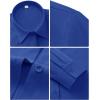 image:imagesiliteelon Womens Stain Shield Dress Shirts Wrinkle Free Long Sleeve Shirts Solid Work Business Button Down ShirtsInternational Klein Blue