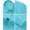 image:imagesiliteelon Womens Stain Shield Dress Shirts Wrinkle Free Long Sleeve Shirts Solid Work Business Button Down ShirtsLake Blue