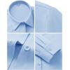 image:imagesiliteelon Womens Stain Shield Dress Shirts Wrinkle Free Long Sleeve Shirts Solid Work Business Button Down ShirtsLight Blue