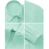 image:imagesiliteelon Womens Stain Shield Dress Shirts Wrinkle Free Long Sleeve Shirts Solid Work Business Button Down ShirtsLight Green