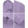 image:imagesiliteelon Womens Stain Shield Dress Shirts Wrinkle Free Long Sleeve Shirts Solid Work Business Button Down ShirtsLight Purple