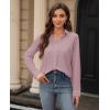 image:imagesiliteelon Womens Stain Shield Dress Shirts Wrinkle Free Long Sleeve Shirts Solid Work Business Button Down ShirtsLotus Pink