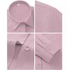 image:imagesiliteelon Womens Stain Shield Dress Shirts Wrinkle Free Long Sleeve Shirts Solid Work Business Button Down ShirtsLotus Pink