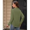image:imagesiliteelon Womens Stain Shield Dress Shirts Wrinkle Free Long Sleeve Shirts Solid Work Business Button Down ShirtsMilitary Green