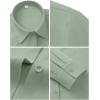 image:imagesiliteelon Womens Stain Shield Dress Shirts Wrinkle Free Long Sleeve Shirts Solid Work Business Button Down ShirtsMint Green