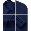 image:imagesiliteelon Womens Stain Shield Dress Shirts Wrinkle Free Long Sleeve Shirts Solid Work Business Button Down ShirtsNavy Blue