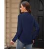 image:imagesiliteelon Womens Stain Shield Dress Shirts Wrinkle Free Long Sleeve Shirts Solid Work Business Button Down ShirtsNavy Blue