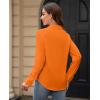 image:imagesiliteelon Womens Stain Shield Dress Shirts Wrinkle Free Long Sleeve Shirts Solid Work Business Button Down ShirtsOrange