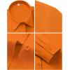 image:imagesiliteelon Womens Stain Shield Dress Shirts Wrinkle Free Long Sleeve Shirts Solid Work Business Button Down ShirtsOrange