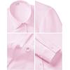 image:imagesiliteelon Womens Stain Shield Dress Shirts Wrinkle Free Long Sleeve Shirts Solid Work Business Button Down ShirtsPink