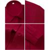 image:imagesiliteelon Womens Stain Shield Dress Shirts Wrinkle Free Long Sleeve Shirts Solid Work Business Button Down ShirtsRed