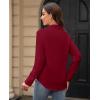 image:imagesiliteelon Womens Stain Shield Dress Shirts Wrinkle Free Long Sleeve Shirts Solid Work Business Button Down ShirtsRed