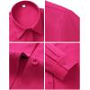 image:imagesiliteelon Womens Stain Shield Dress Shirts Wrinkle Free Long Sleeve Shirts Solid Work Business Button Down ShirtsRose Red