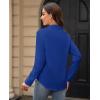 image:imagesiliteelon Womens Stain Shield Dress Shirts Wrinkle Free Long Sleeve Shirts Solid Work Business Button Down ShirtsRoyal Blue