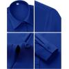 image:imagesiliteelon Womens Stain Shield Dress Shirts Wrinkle Free Long Sleeve Shirts Solid Work Business Button Down ShirtsRoyal Blue