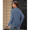 image:imagesiliteelon Womens Stain Shield Dress Shirts Wrinkle Free Long Sleeve Shirts Solid Work Business Button Down ShirtsSlate Blue
