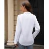image:imagesiliteelon Womens Stain Shield Dress Shirts Wrinkle Free Long Sleeve Shirts Solid Work Business Button Down ShirtsWhite
