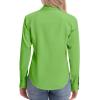image:imagesiliteelon Womens ClassicFit Dress Shirts Long Sleeve Button Down WrinkleFree Stretch Solid Casual Work Office Blouse TopBaby Green