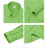 image:imagesiliteelon Womens ClassicFit Dress Shirts Long Sleeve Button Down WrinkleFree Stretch Solid Casual Work Office Blouse TopBaby Green