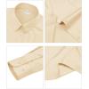 image:imagesiliteelon Womens ClassicFit Dress Shirts Long Sleeve Button Down WrinkleFree Stretch Solid Casual Work Office Blouse TopBeige