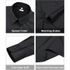 image:imagesiliteelon Womens ClassicFit Dress Shirts Long Sleeve Button Down WrinkleFree Stretch Solid Casual Work Office Blouse TopBlack