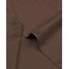 image:imagesiliteelon Womens ClassicFit Dress Shirts Long Sleeve Button Down WrinkleFree Stretch Solid Casual Work Office Blouse TopBrown