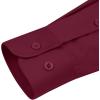 image:imagesiliteelon Womens ClassicFit Dress Shirts Long Sleeve Button Down WrinkleFree Stretch Solid Casual Work Office Blouse TopBurgundy
