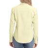 image:imagesiliteelon Womens ClassicFit Dress Shirts Long Sleeve Button Down WrinkleFree Stretch Solid Casual Work Office Blouse TopCream