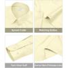 image:imagesiliteelon Womens ClassicFit Dress Shirts Long Sleeve Button Down WrinkleFree Stretch Solid Casual Work Office Blouse TopCream
