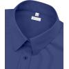 image:imagesiliteelon Womens ClassicFit Dress Shirts Long Sleeve Button Down WrinkleFree Stretch Solid Casual Work Office Blouse TopDark Blue