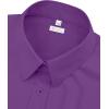 image:imagesiliteelon Womens ClassicFit Dress Shirts Long Sleeve Button Down WrinkleFree Stretch Solid Casual Work Office Blouse TopDeep Purple