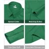 image:imagesiliteelon Womens ClassicFit Dress Shirts Long Sleeve Button Down WrinkleFree Stretch Solid Casual Work Office Blouse TopGreen