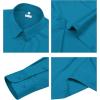 image:imagesiliteelon Womens ClassicFit Dress Shirts Long Sleeve Button Down WrinkleFree Stretch Solid Casual Work Office Blouse TopIndigo