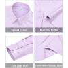 image:imagesiliteelon Womens ClassicFit Dress Shirts Long Sleeve Button Down WrinkleFree Stretch Solid Casual Work Office Blouse TopLavender