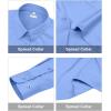 image:imagesiliteelon Womens ClassicFit Dress Shirts Long Sleeve Button Down WrinkleFree Stretch Solid Casual Work Office Blouse TopLight Blue