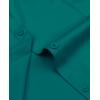 image:imagesiliteelon Womens ClassicFit Dress Shirts Long Sleeve Button Down WrinkleFree Stretch Solid Casual Work Office Blouse TopLight Dark Green