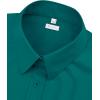 image:imagesiliteelon Womens ClassicFit Dress Shirts Long Sleeve Button Down WrinkleFree Stretch Solid Casual Work Office Blouse TopLight Dark Green