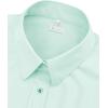 image:imagesiliteelon Womens ClassicFit Dress Shirts Long Sleeve Button Down WrinkleFree Stretch Solid Casual Work Office Blouse TopLight Green