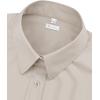 image:imagesiliteelon Womens ClassicFit Dress Shirts Long Sleeve Button Down WrinkleFree Stretch Solid Casual Work Office Blouse TopLight Khaki