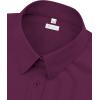 image:imagesiliteelon Womens ClassicFit Dress Shirts Long Sleeve Button Down WrinkleFree Stretch Solid Casual Work Office Blouse TopMagenta