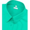 image:imagesiliteelon Womens ClassicFit Dress Shirts Long Sleeve Button Down WrinkleFree Stretch Solid Casual Work Office Blouse TopMint Green