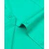 image:imagesiliteelon Womens ClassicFit Dress Shirts Long Sleeve Button Down WrinkleFree Stretch Solid Casual Work Office Blouse TopMint Green