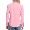 image:imagesiliteelon Womens ClassicFit Dress Shirts Long Sleeve Button Down WrinkleFree Stretch Solid Casual Work Office Blouse TopPeachypink
