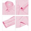 image:imagesiliteelon Womens ClassicFit Dress Shirts Long Sleeve Button Down WrinkleFree Stretch Solid Casual Work Office Blouse TopPink