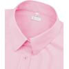 image:imagesiliteelon Womens ClassicFit Dress Shirts Long Sleeve Button Down WrinkleFree Stretch Solid Casual Work Office Blouse TopPink