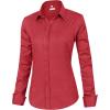 image:imagesiliteelon Womens ClassicFit Dress Shirts Long Sleeve Button Down WrinkleFree Stretch Solid Casual Work Office Blouse TopRed
